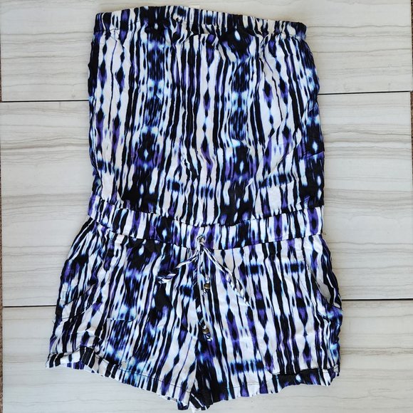 Aeropostale Strapless Tie Dye Romper - Picture 1 of 6